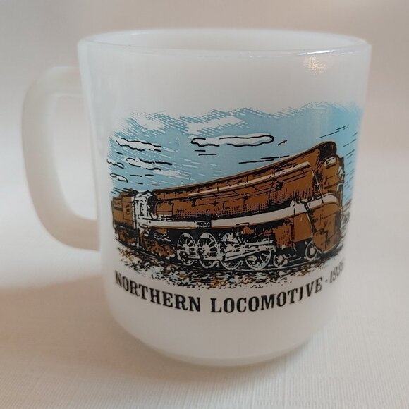 VINTAGE Glasbake Milk Glass Mug CN RAIL Purchases and Stores Great Lakes… - Picture 1 of 8